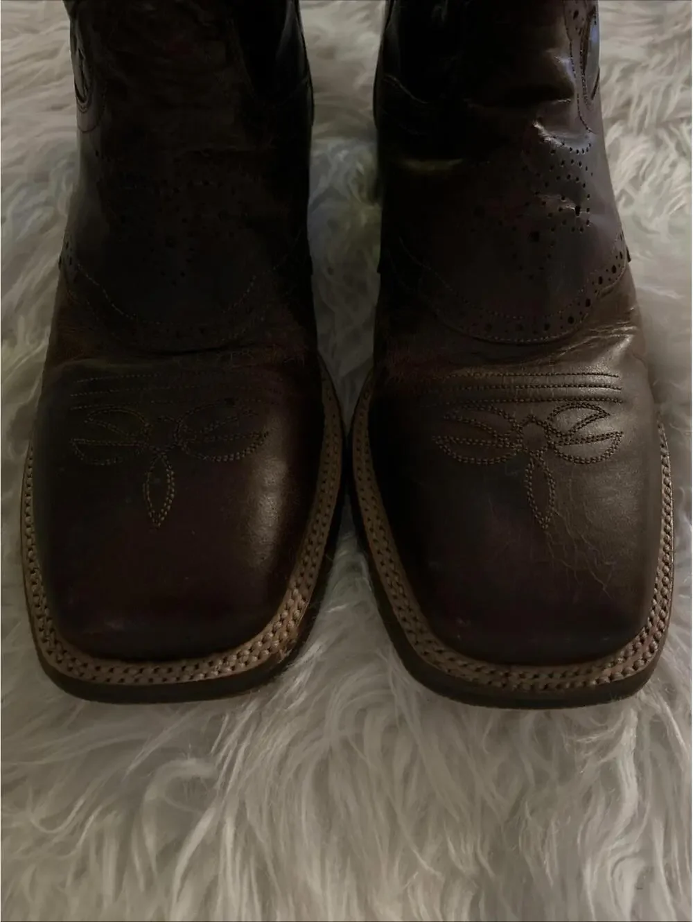 DAN POST FRANKLIN 11" WESTERN GENIUNE LEATHER MEN'S BOOTS 9.5D Cowboy square toe - Picture 6 of 15